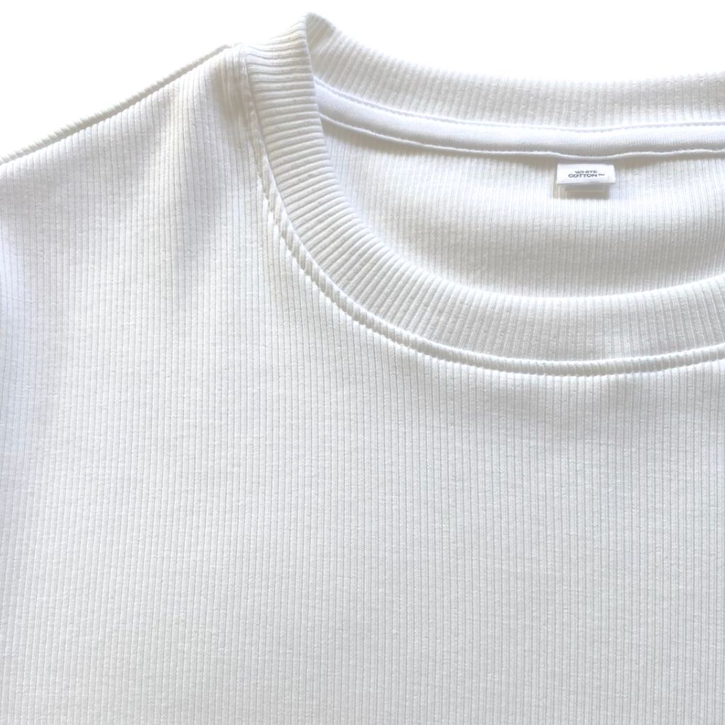 Ribbed Tee Manga Larga
