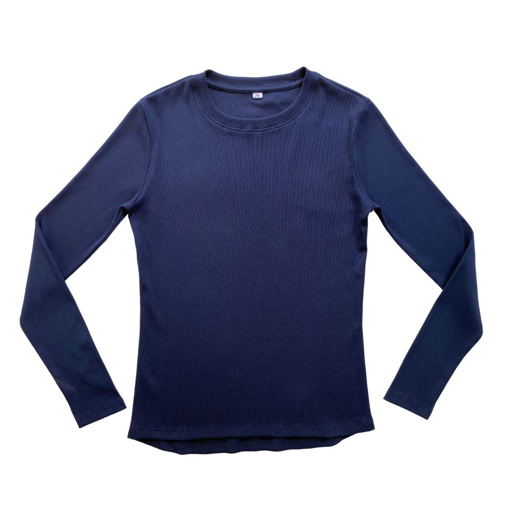 Ribbed Tee Manga Larga