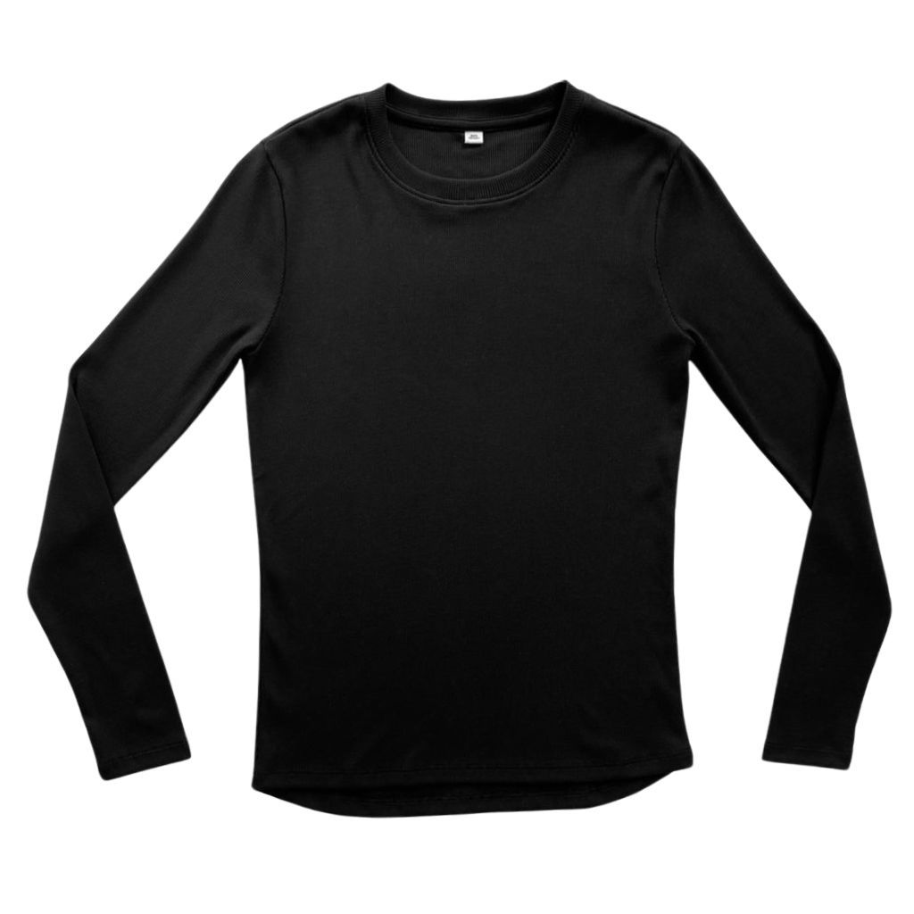 Ribbed Tee Manga Larga