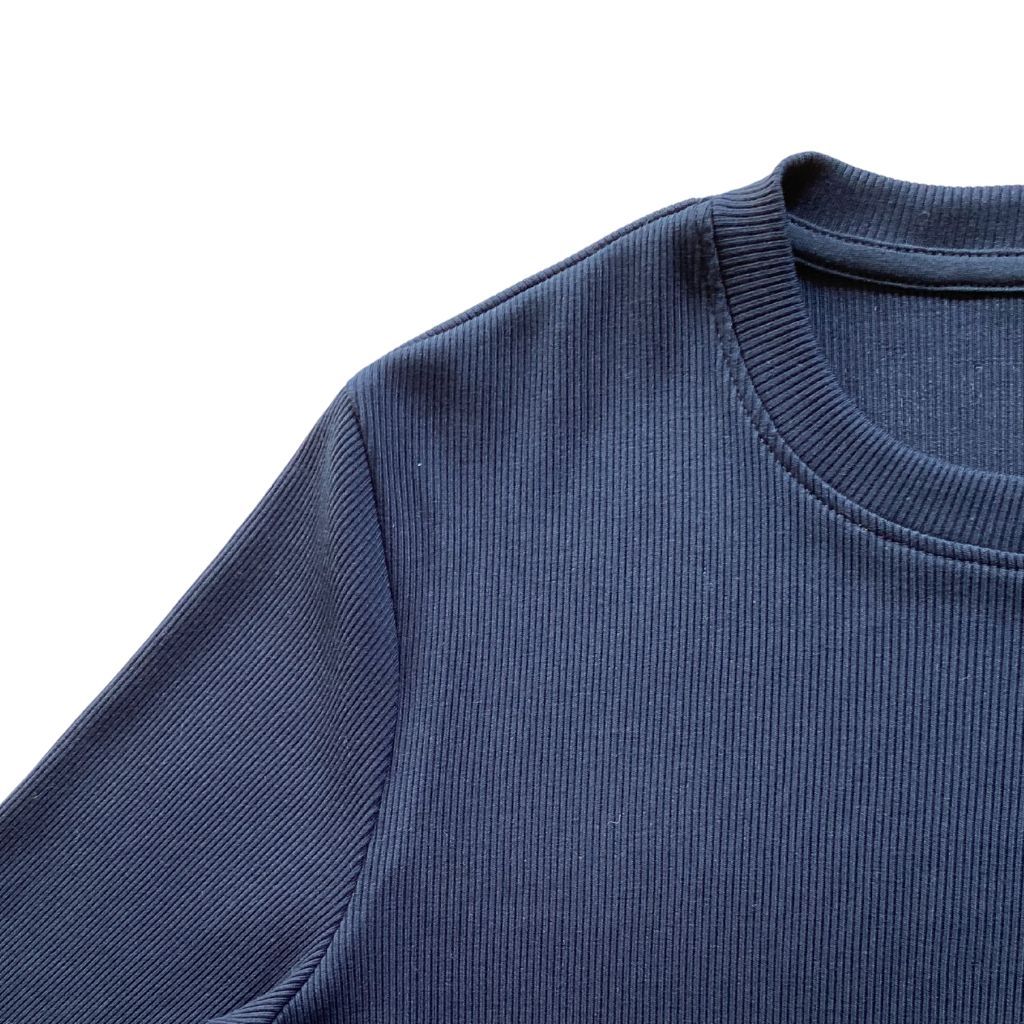 Ribbed Tee Manga Larga