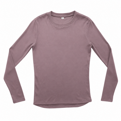 Ribbed Tee Manga Larga