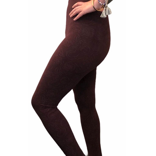Legging estampado Remolino Burgundy - White Cotton