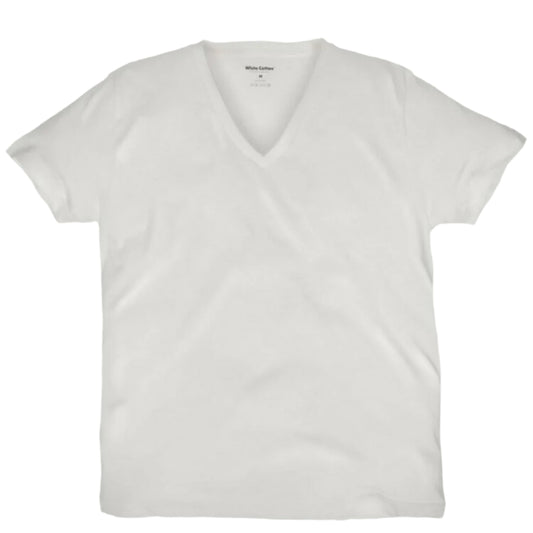 Camiseta White Cotton Cuello V